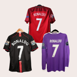 Cristiano Ronaldo retro jerseys collection
