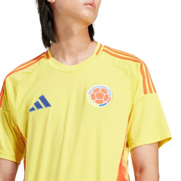 camiseta adidas colombia primera equipacion copa america 2024 impact yellow 4