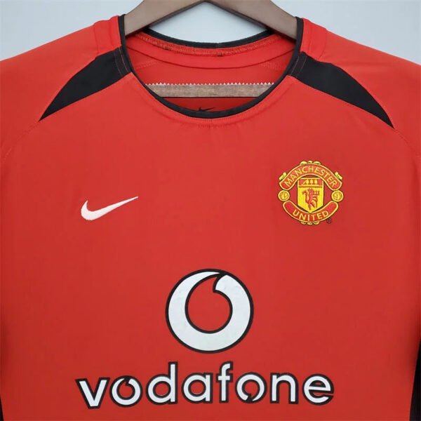 manchester united 02 04 Long Sleeve Home retro jersey 2