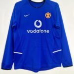 Manchester United Third retro Blue Long Sleeves jersey 2002-2003