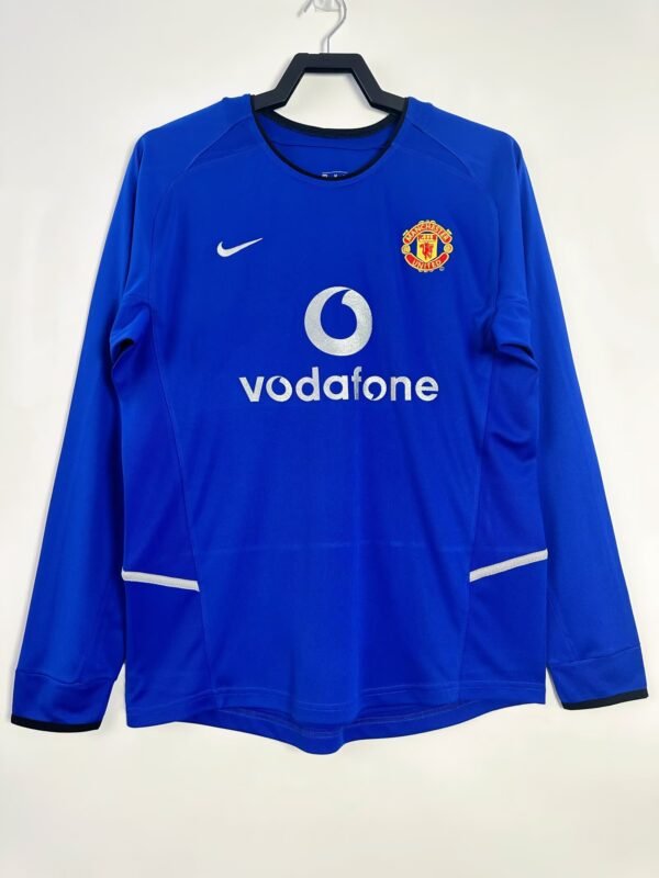 Manchester United Third retro Blue Long Sleeves jersey 2002-2003