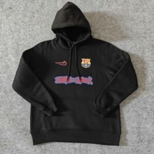 FC Barcelona x Travis scott Black Clasico Hoodie - Blue & Red effect