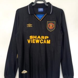 Manchester united Third Black Retro Long sleeves jersey 1993-1994