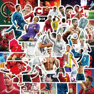 Cristiano Ronaldo with Portugal Team Stickers (50 Pcs)