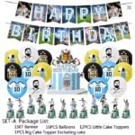 Messi with Argentina birthday party decorations set