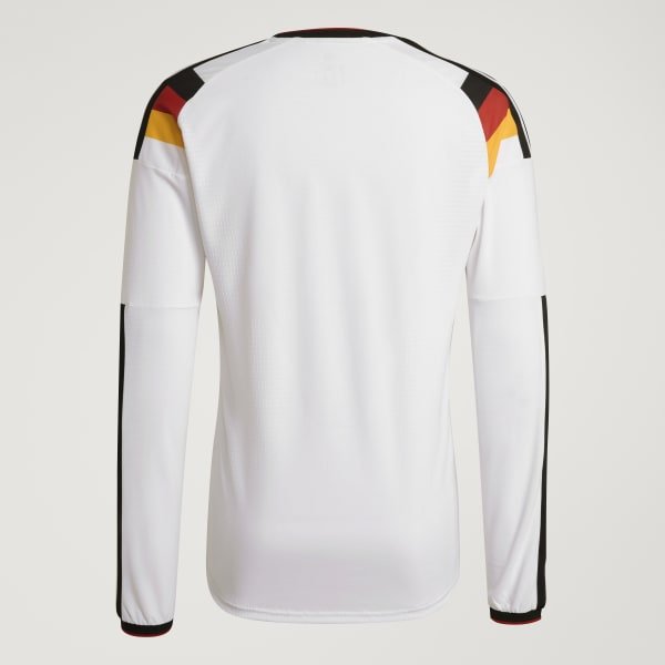 Germany_26_Home_Authentic_Long_Sleeve_Jersey_White_JM1336_HM6 Germany 26 Home Authentic Long Sleeve Jersey White JM1336 HM6
