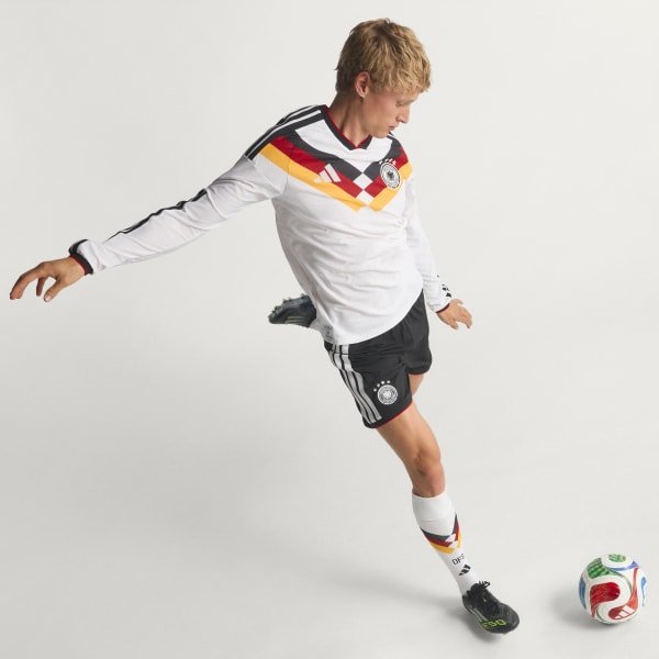 Germany_26_Home_Authentic_Long_Sleeve_Jersey_White_JM1336_HM7 Germany 26 Home Authentic Long Sleeve Jersey White JM1336 HM7